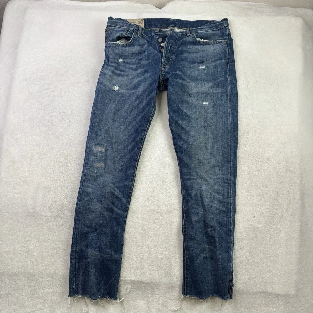 Polo Ralph Lauren Button Fly Denim Jeans Men's Waist 34